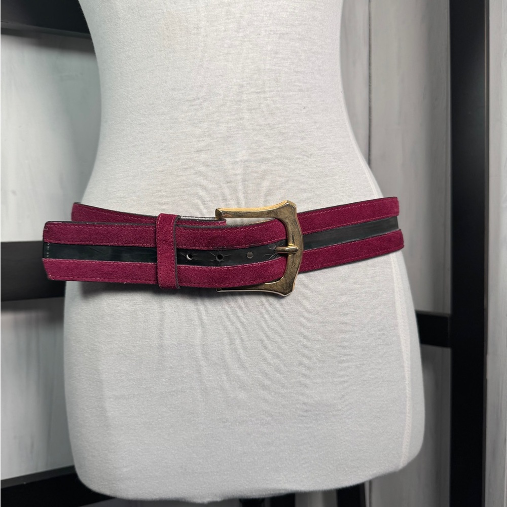 Vtg Dior suede & leather belt.